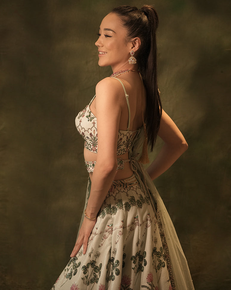 The Celadon Regal Lehenga