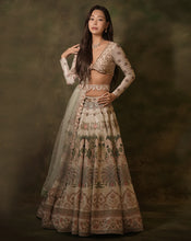 Load image into Gallery viewer, The Celadon Floral Lehenga
