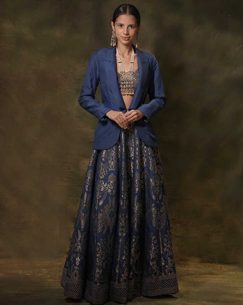 The Anant Blue Lehenga