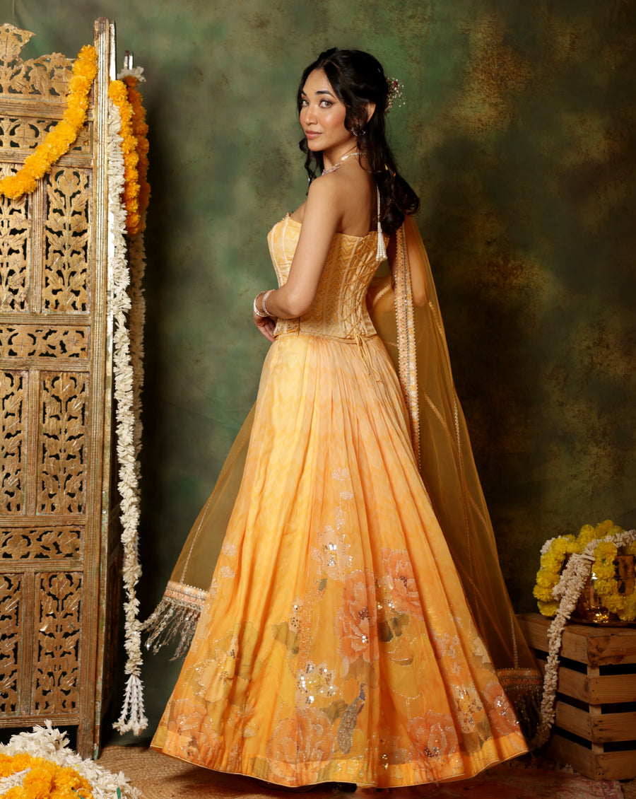 Gulmora Corset Lehenga Set