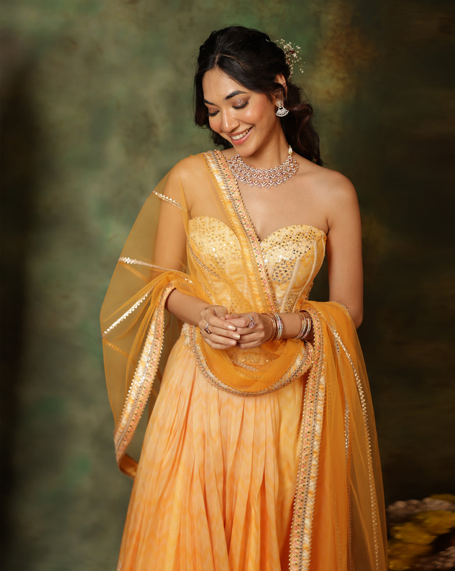 Gulmora Corset Lehenga Set
