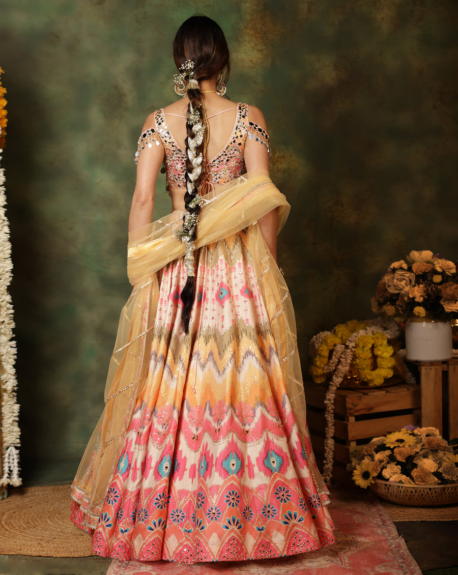 Sheesh Colourburst Lehenga Set