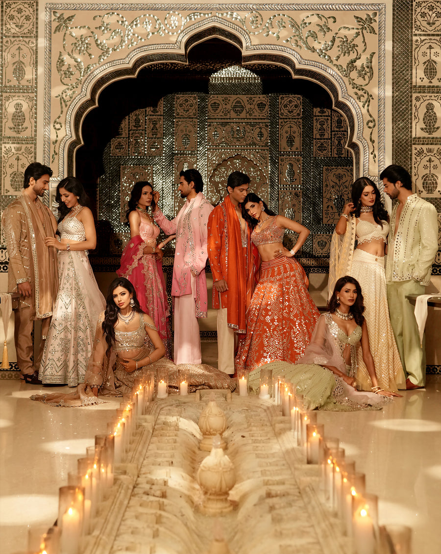 Ainna Rust Mirror Lehenga