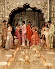 Load image into Gallery viewer, Ainna Ombre Yellow Mirror Lehenga
