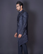 Load image into Gallery viewer, MOF Embroidered Blue Sherwani
