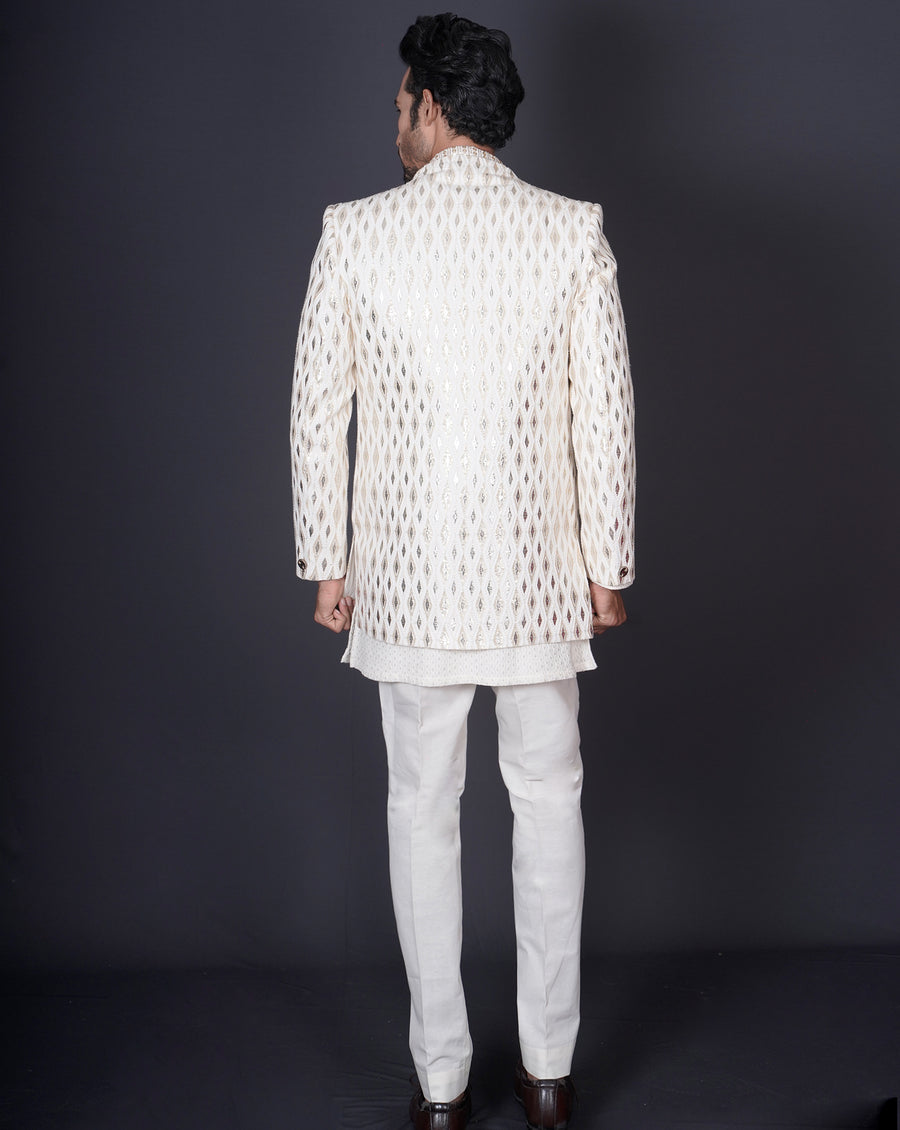 Ivory Jacket Kurta Set