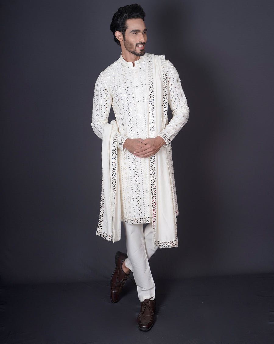 Ivory Mirror Kurta Set