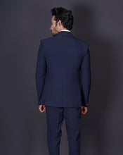 Load image into Gallery viewer, Navy Embroidered Tuxedo Set
