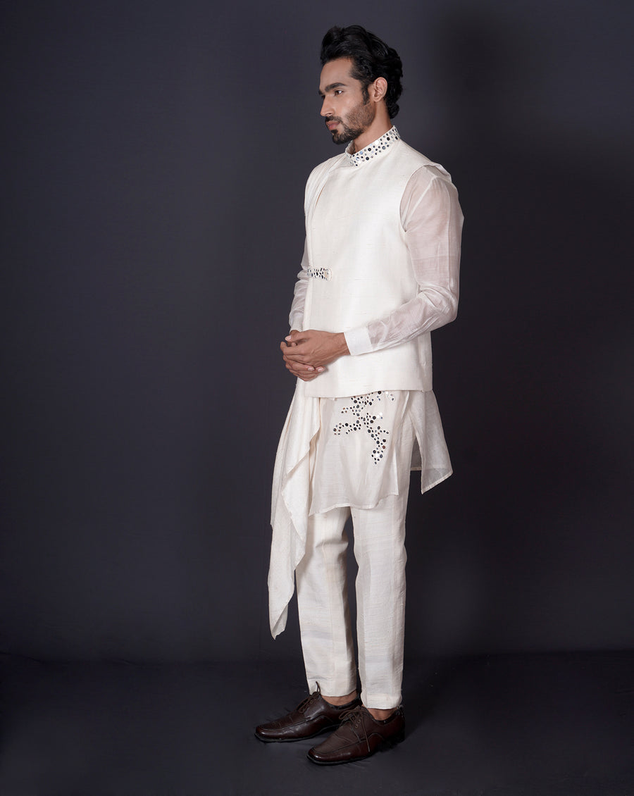 Drape Ivory Kurta Set