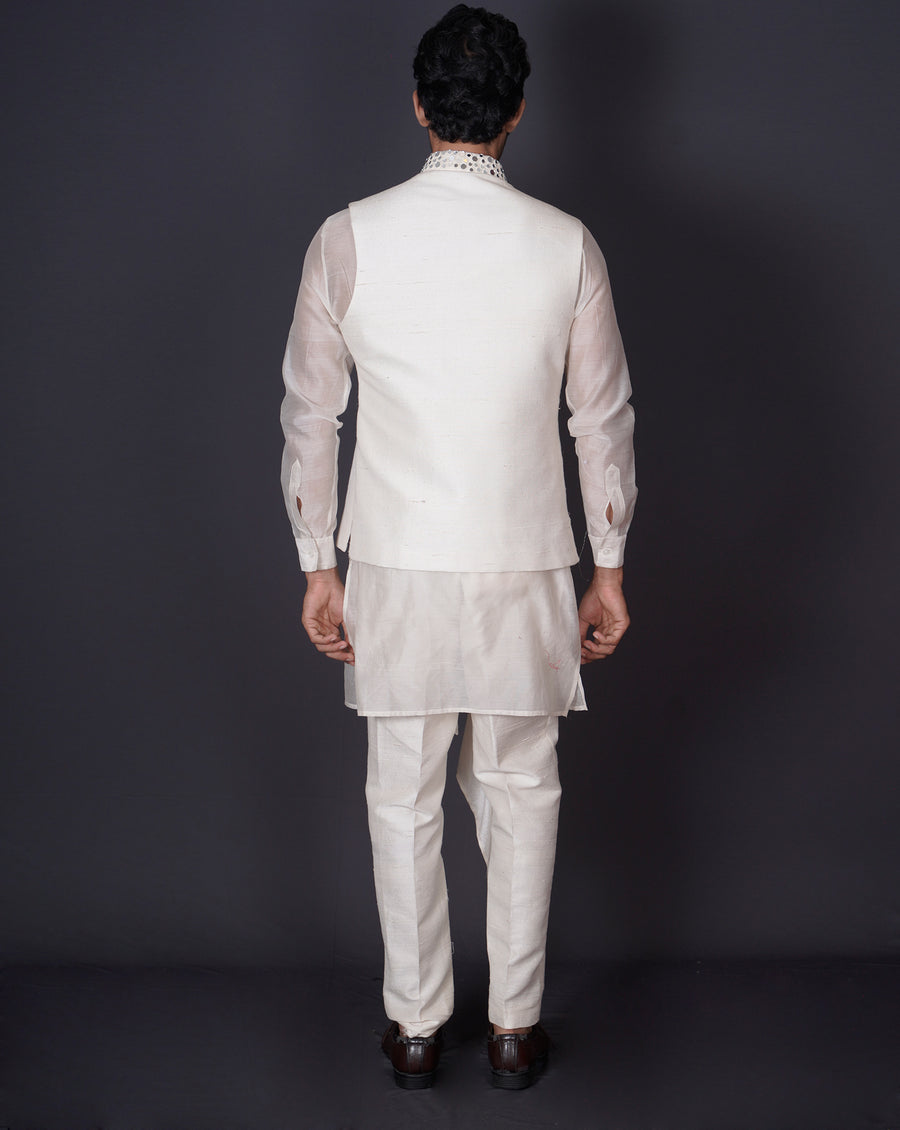 Drape Ivory Kurta Set