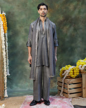 Load image into Gallery viewer, Menswear Grey Mirror Work Kurta Set
