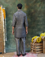 Load image into Gallery viewer, Menswear Grey Mirror Work Kurta Set
