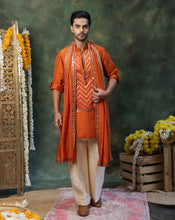 Load image into Gallery viewer, Rust Rangmanch Kurta Set
