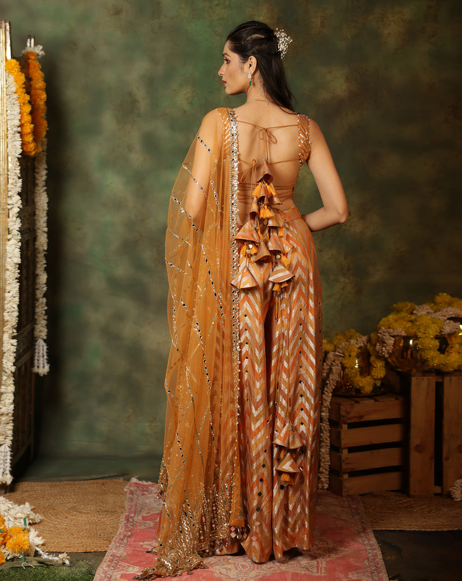 Rangmanch Rust Kurti Set