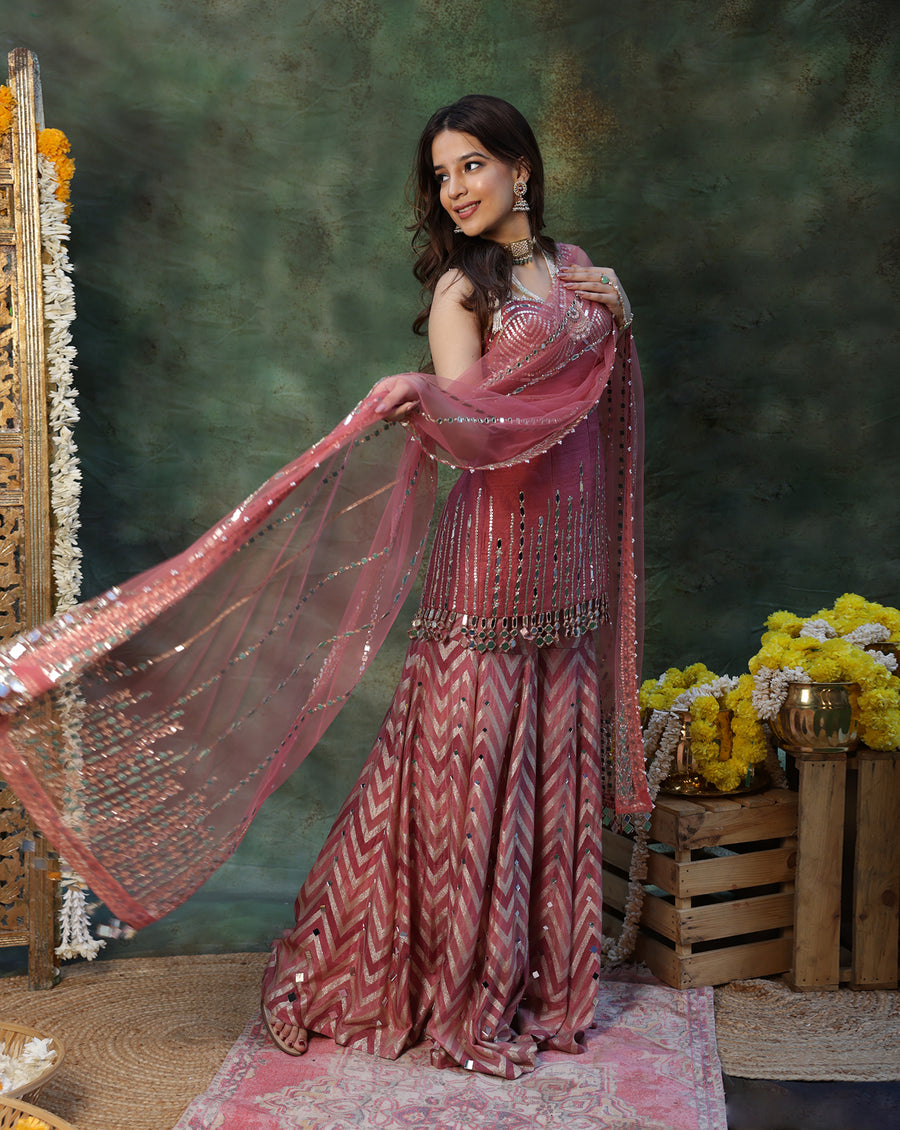 Rangmanch Pink Sharara Set