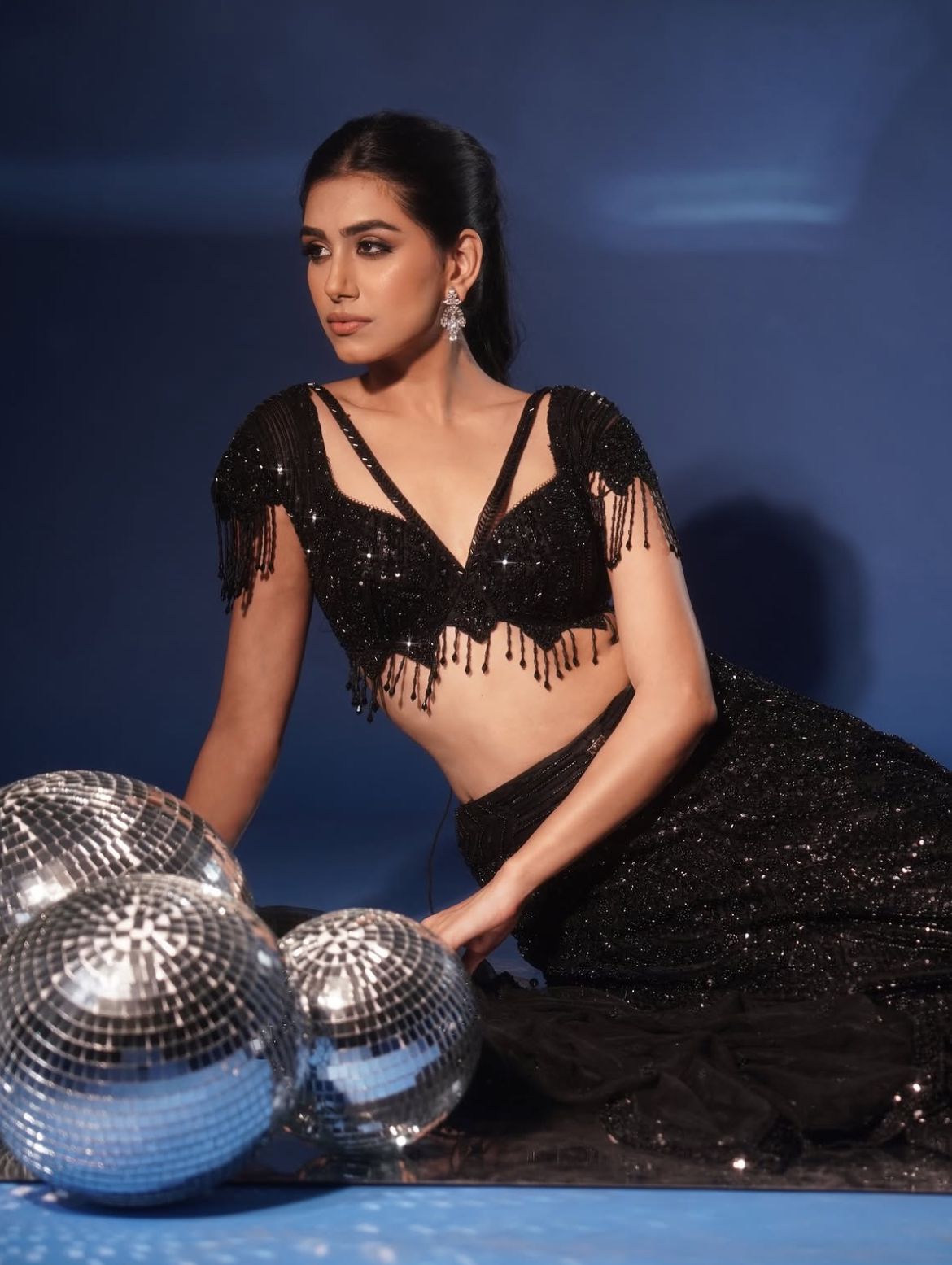 Simmering Black Lehenga