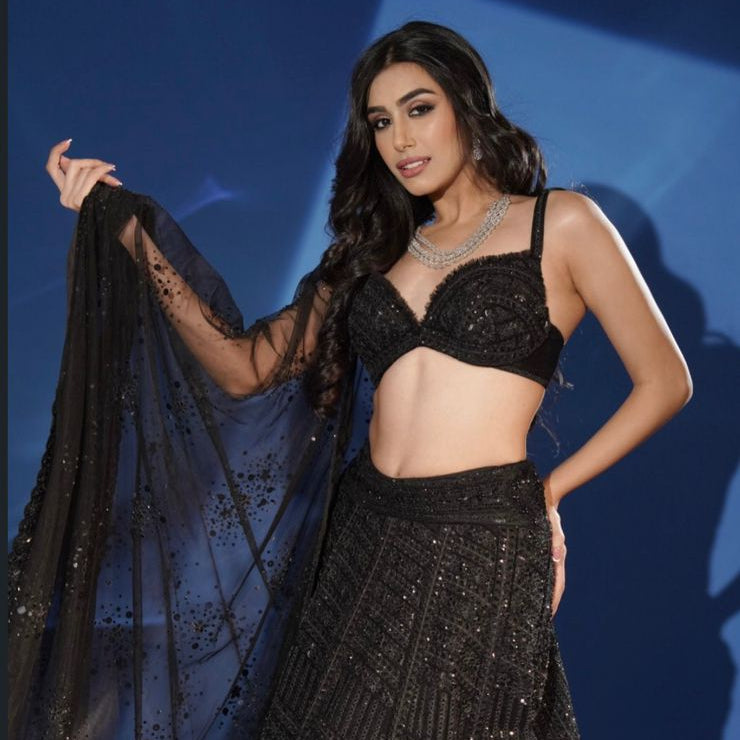 Midnight Black Lehenga Set