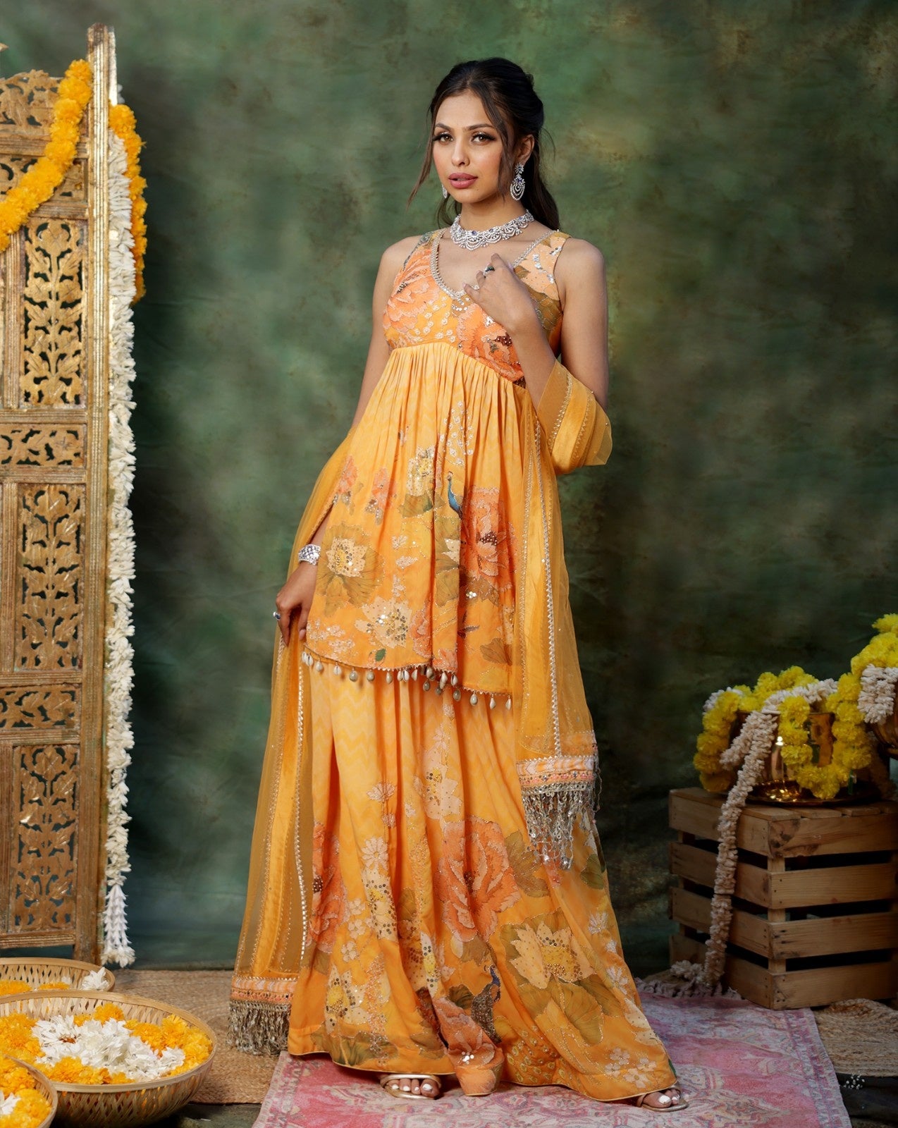 Gulmora Peplum Sharara