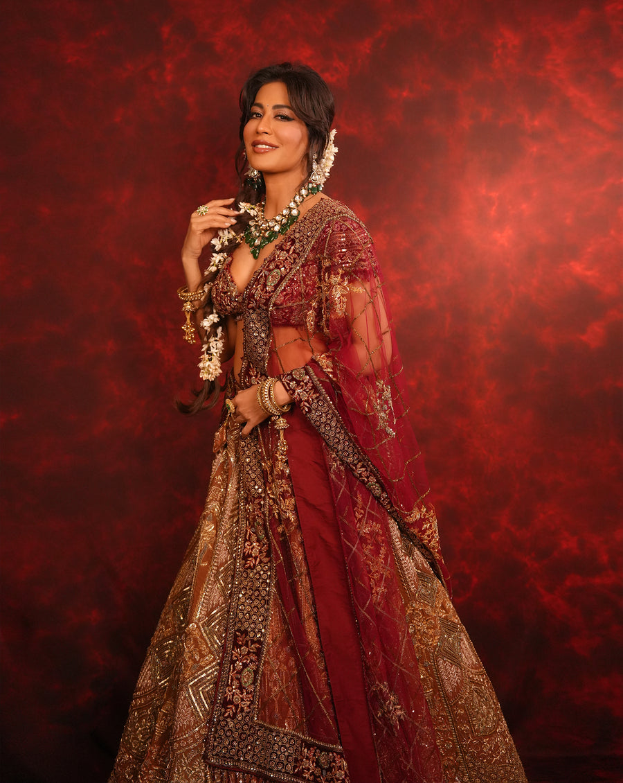 Ruhani Raat Zardosi Lehenga