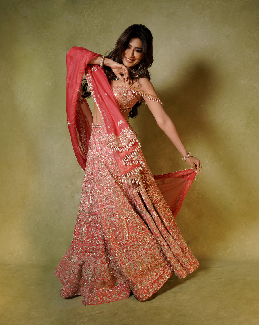 Soft Pink Zardosi Lehenga