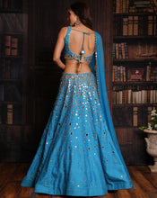 Load image into Gallery viewer, The Sheesh Blue Lehenga
