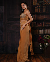 Load image into Gallery viewer, The Gold Corset Sari
