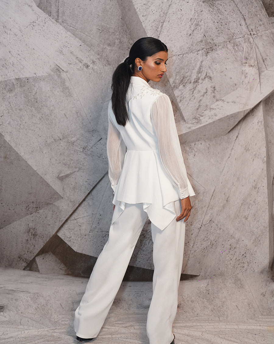 The Elegant Ivory Blazer Set