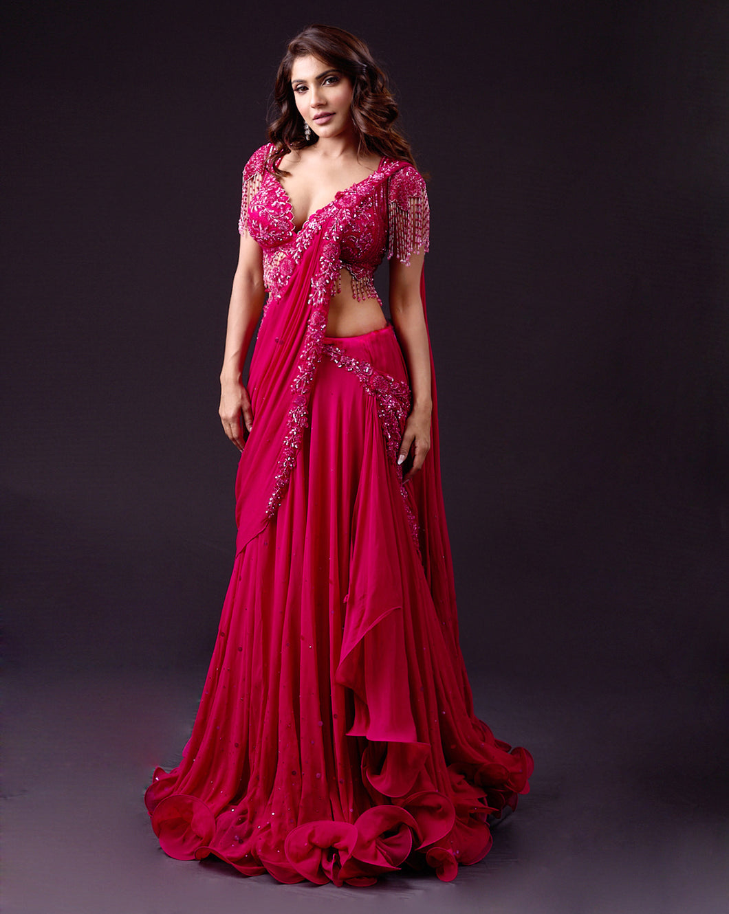 The Rani Pink Tassel Sari