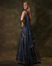 Load image into Gallery viewer, The Anant Blue Corset Lehenga
