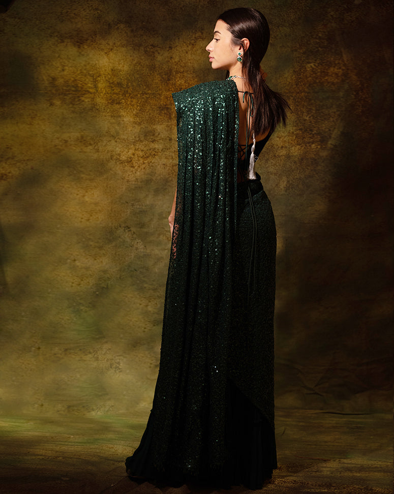 The Shimmering sharara sari