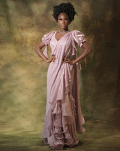 Load image into Gallery viewer, The Lilac Ruffle Sari
