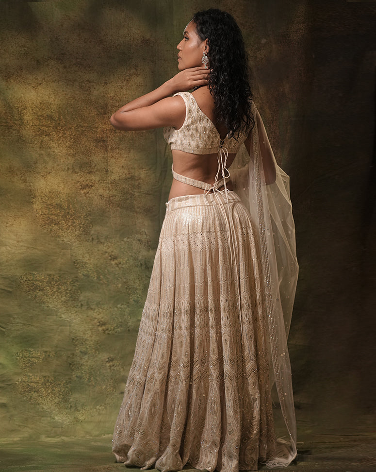 The Spree Ivory Lehenga