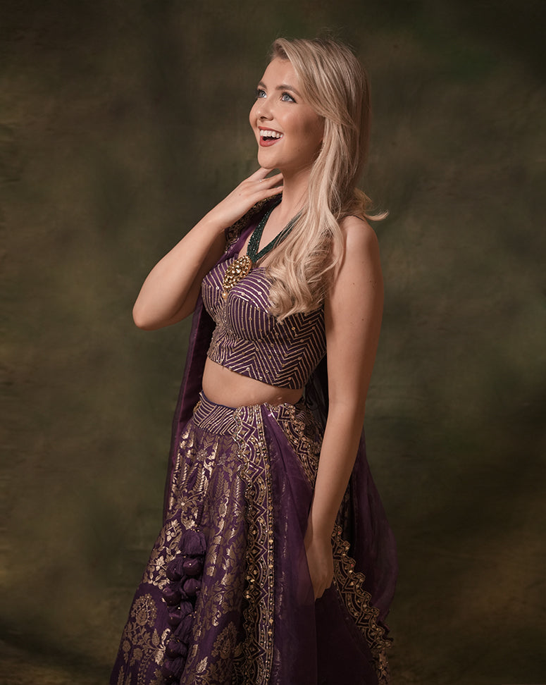 The Anant Purple Lehenga