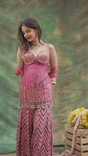 Load and play video in Gallery viewer, Rangmanch Pink Sharara Set
