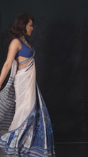Load and play video in Gallery viewer, The Neel Mahal Ivory Sari
