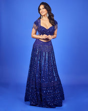 Load image into Gallery viewer, Embroidered Royal Blue Lehenga
