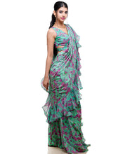 Load image into Gallery viewer, The Green Paisley Sari
