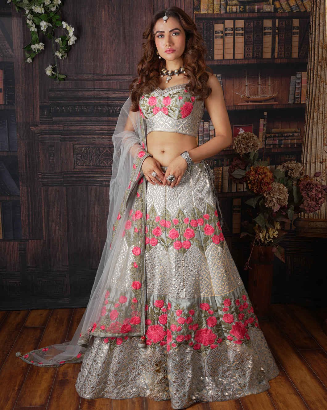 The Paeonia Lehenga