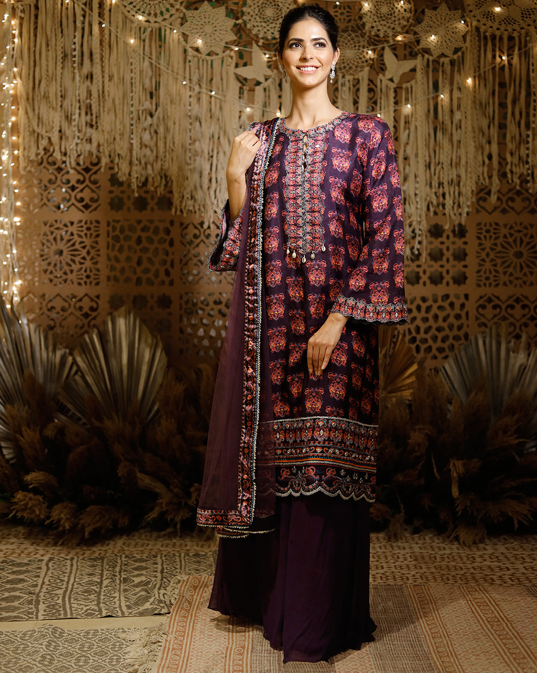 The Purple Kurta Set