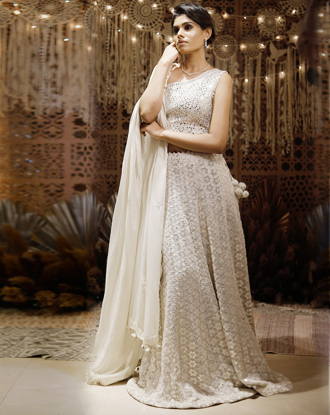 The Ivory Mirror Lehenga