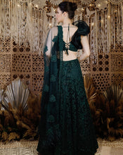 Load image into Gallery viewer, The embroidered green lehenga
