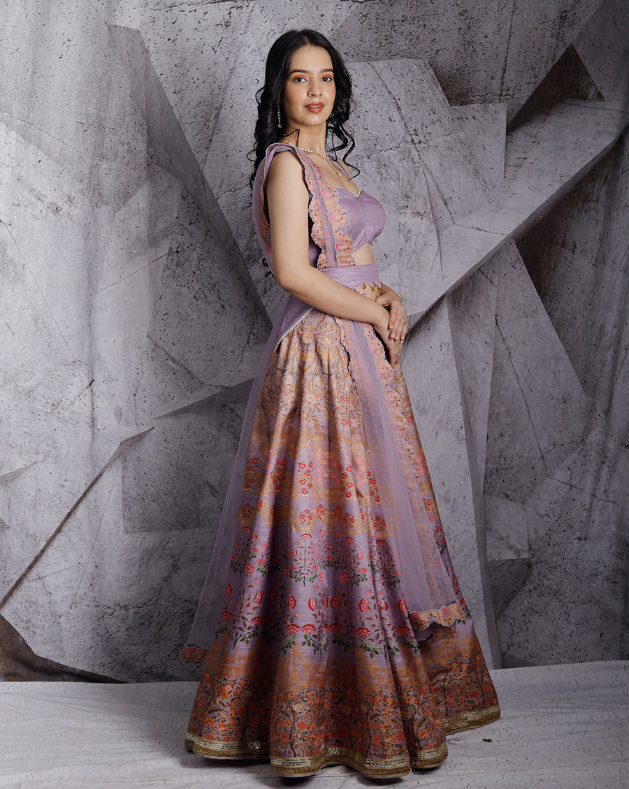 The Lilac Digital Lehenga