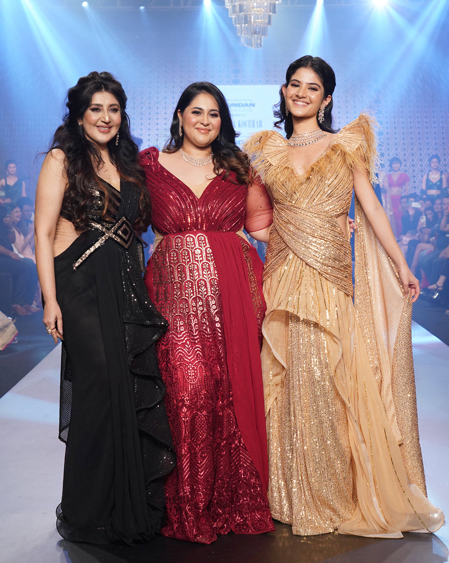 The Ruffled Feather Gold Gown