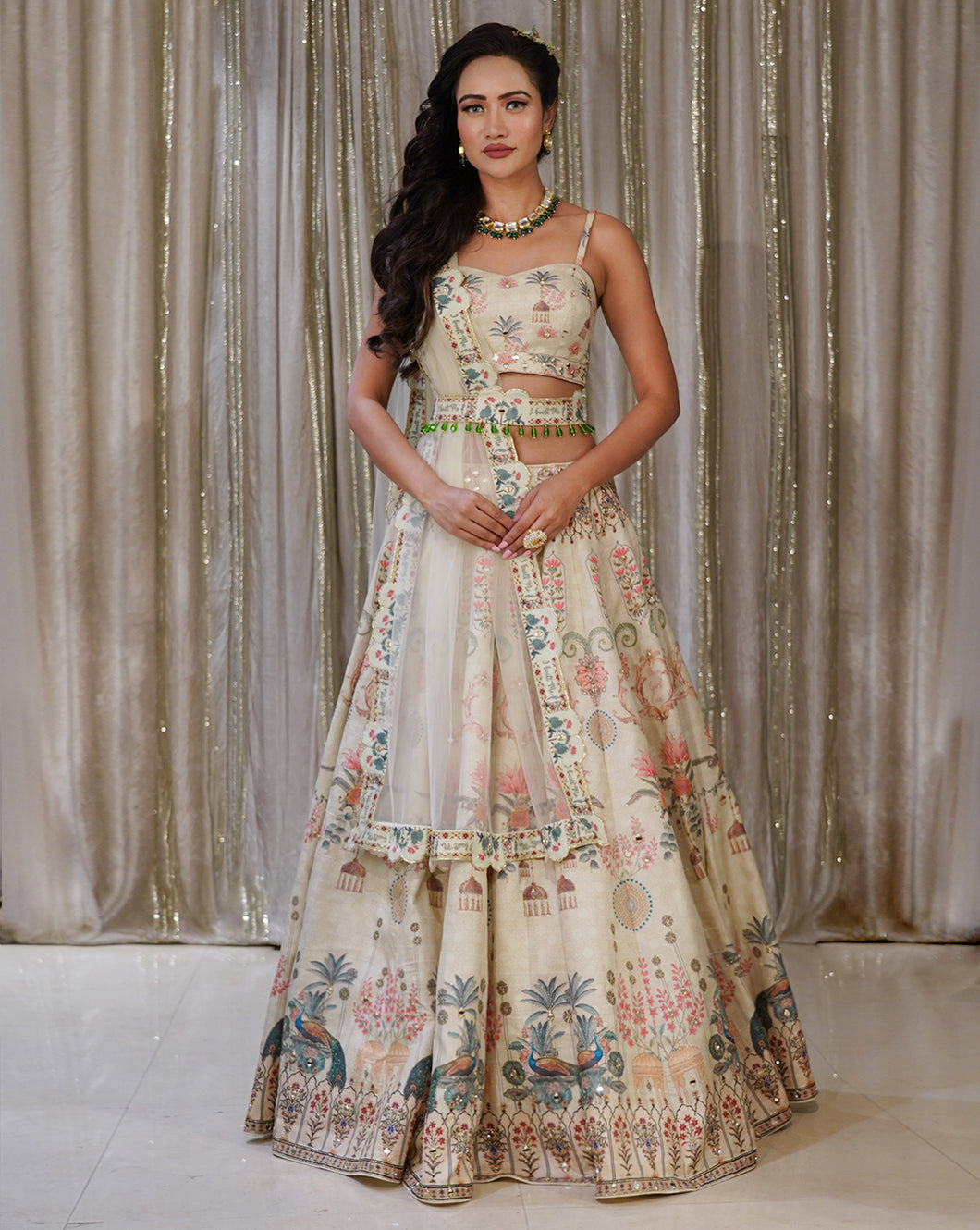 The Mint Peacock Lehenga