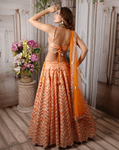 Load image into Gallery viewer, The Chevron Mirror Lehenga
