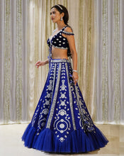 Load image into Gallery viewer, The Sheesh Blue Lehenga
