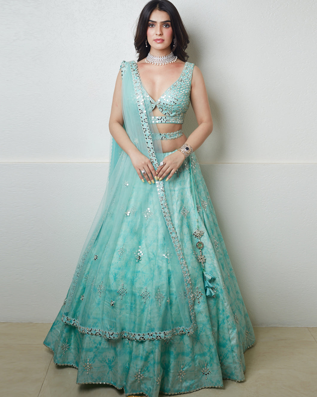 The Blue Mirror Lehenga