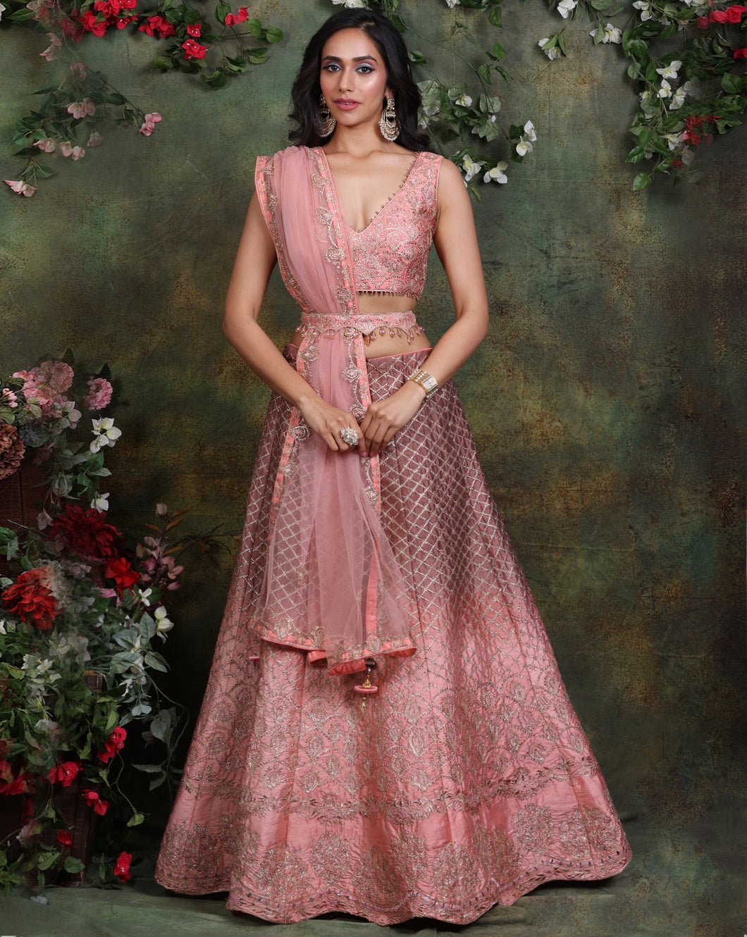 The Salmon Ombre Lehenga