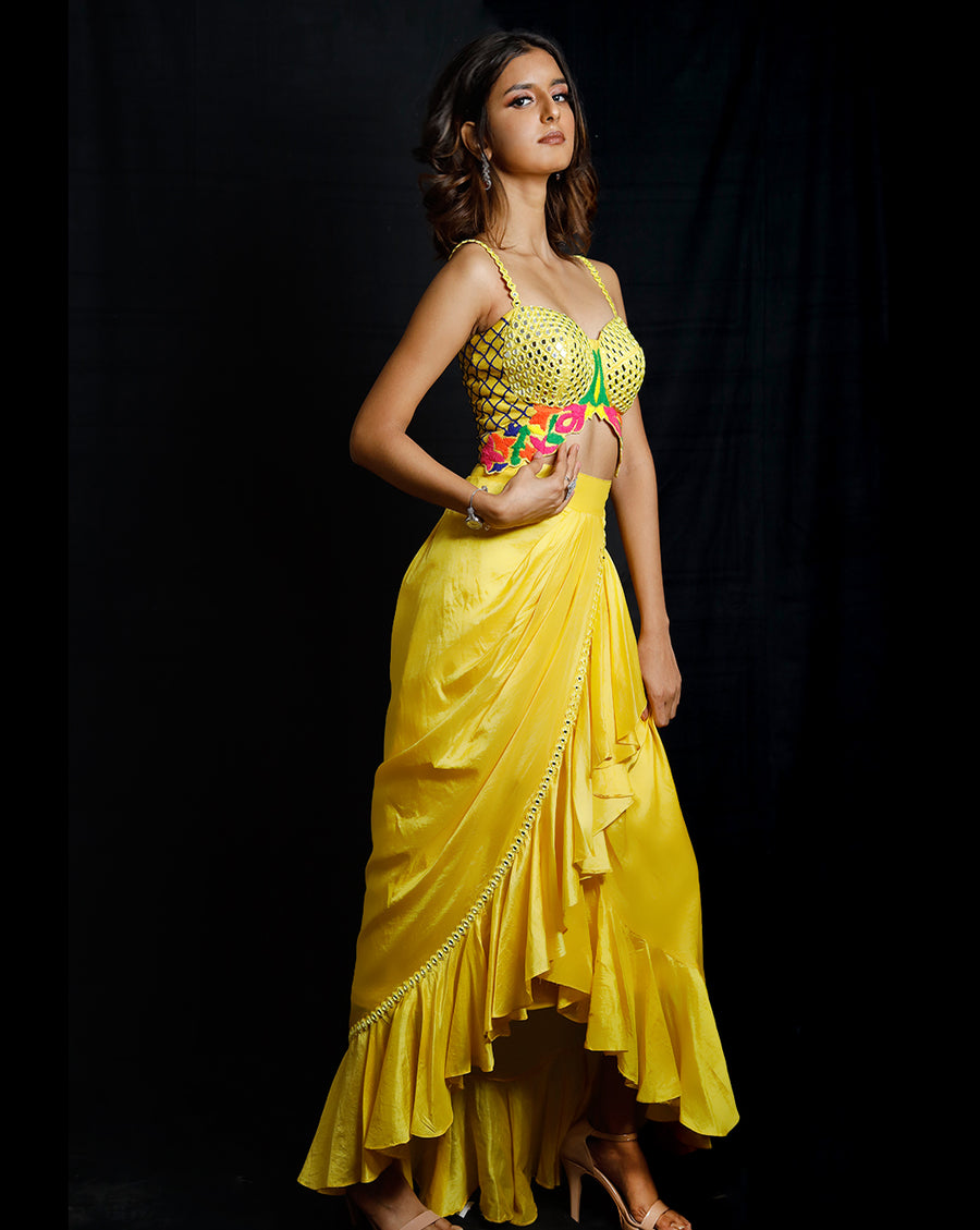 The Phoolon ki Haldi Dhoti Set