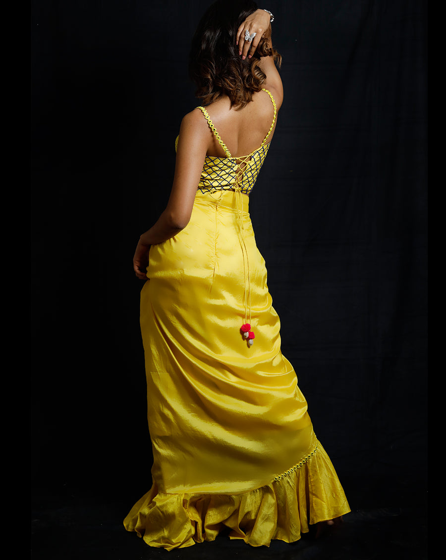 The Phoolon ki Haldi Dhoti Set